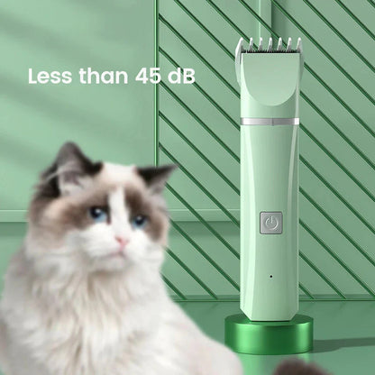 ... 4 in 1 Electric Pet Grooming Kit - Hair Trimmer, Clippers, Nail Grinder for Cats & Dogs